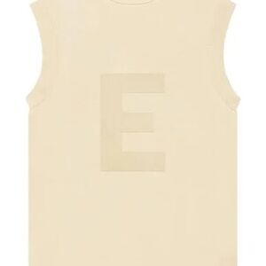Fear of God Essentials Cream Vest with Bold Lettering